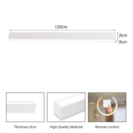 Immax NEO 07259L - LED dimmelhető mennyezeti lámpa NEO LITE LUNGO LED/38W/230V 3000-6000K Wi-Fi Tuya fehér + távirányító