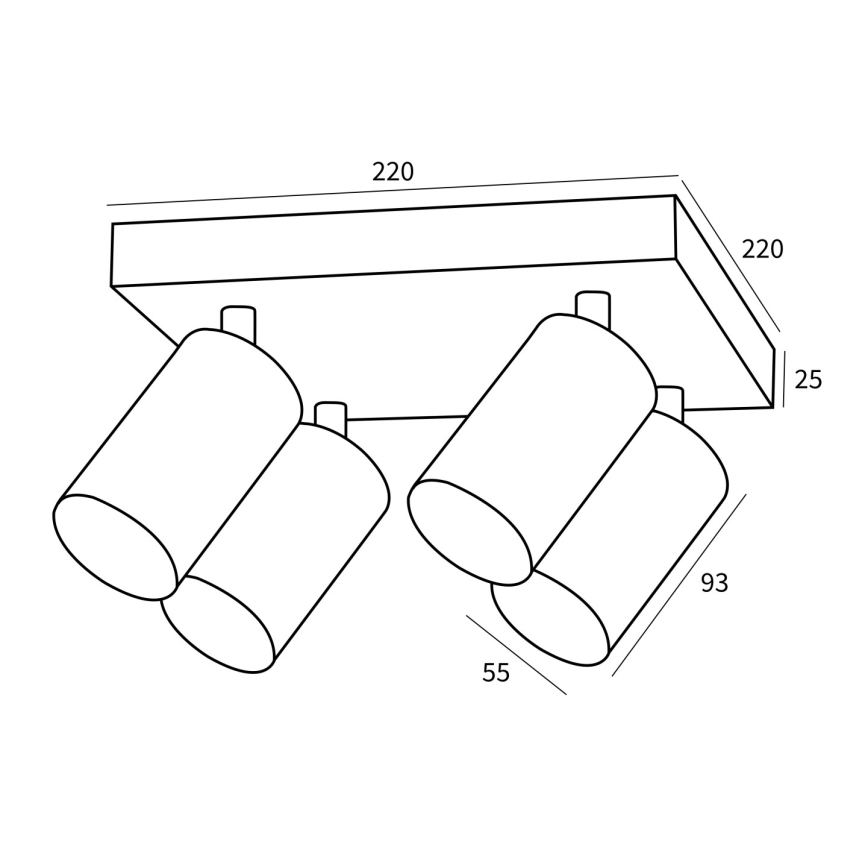 Immax NEO 07266W - LED RGB+CCT dimmelhető spotlámpa NEO LITE PUNTO 4xGU10/6W/230V Wi-Fi Tuya vezérléssel