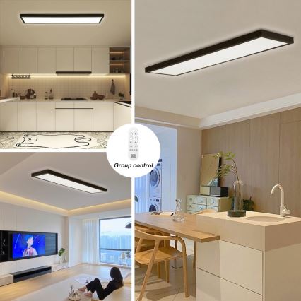 Immax NEO 07278L - LED dimmelhető fürdőszobai lámpa NEO LITE FRAME LED/50W/230V IP44 Wi-Fi Tuya + távirányítás fekete