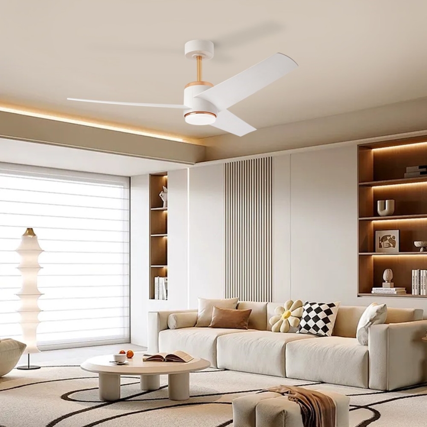 Immax NEO 07281L - LED+CCT dimmelhető mennyezeti ventilátor BEAUTY LED/18W/230V 3000/4000/6000K Wi-Fi Tuya átmérő 132 cm + távirányító