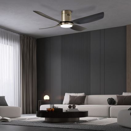 Immax NEO 07282L - LED+CCT Fényerőszabályozható mennyezeti ventilátor PURE LED/24W/230V 3000/4000/6000K Wi-Fi Tuya átm. 132 cm + távirányító