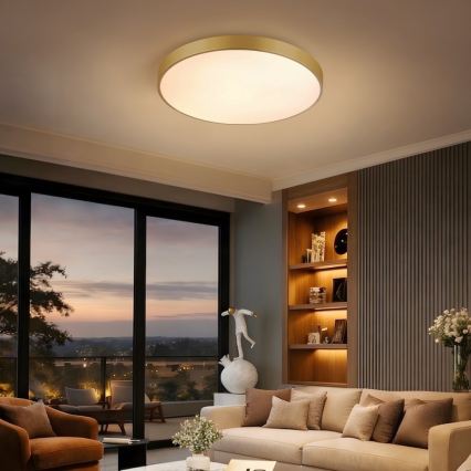 Immax NEO 07293L - LED-dimmelhető mennyezeti lámpatest NEO LITE SEMPLICI LED/60W/230V 3000–6000K átm. 60 cm Wi-Fi Tuya arany + távirányító