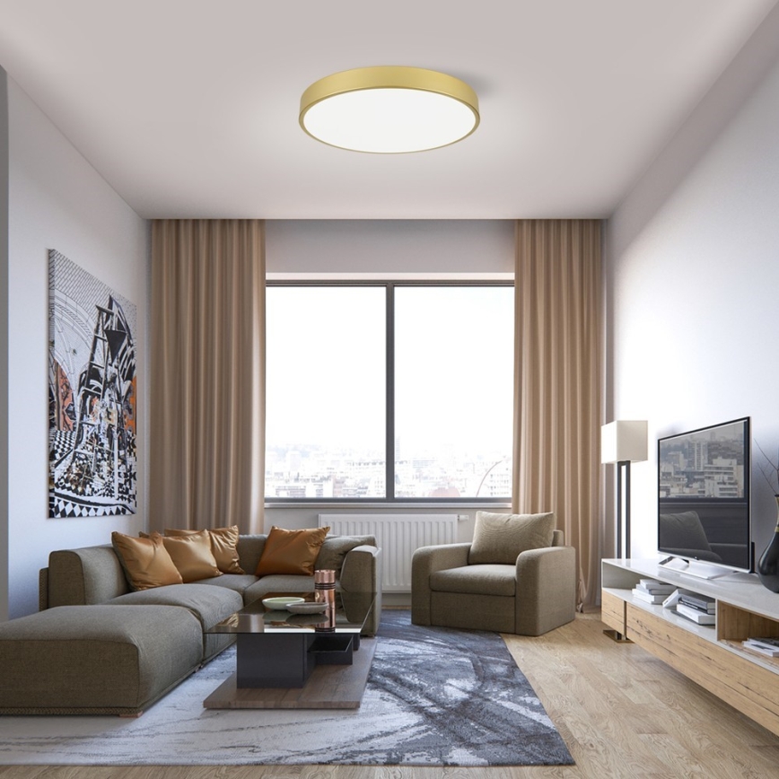 Immax NEO 07293L - LED-dimmelhető mennyezeti lámpatest NEO LITE SEMPLICI LED/60W/230V 3000–6000K átm. 60 cm Wi-Fi Tuya arany + távirányító