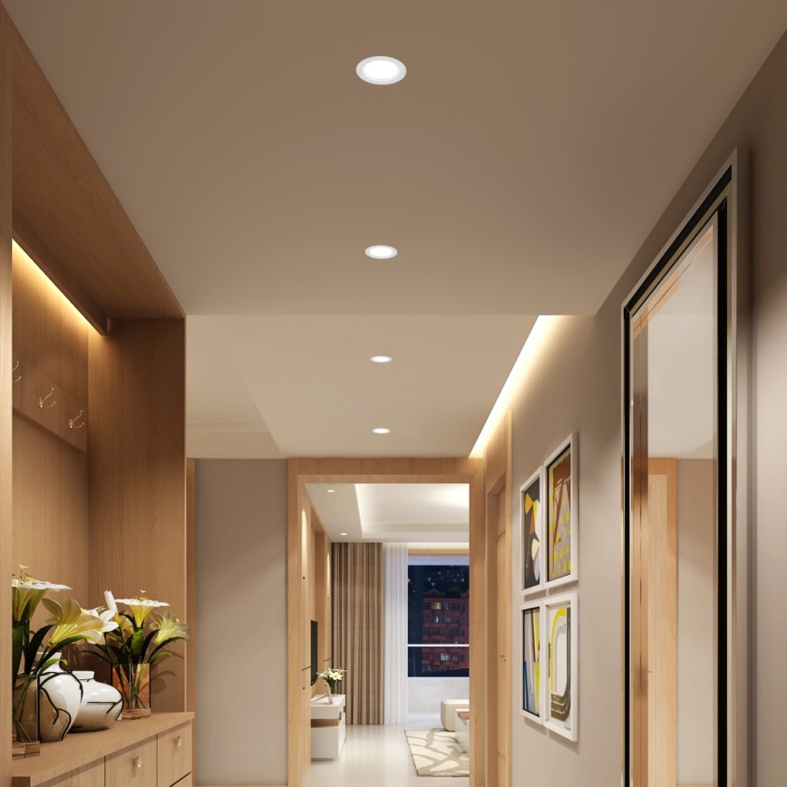 Immax NEO 07294L - Fényerőszabályozható süllyesztett lámpatest DOWN LED/12W/230V Wi-Fi Tuya átm. 12 cm fehér