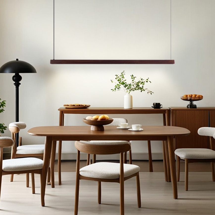 Immax NEO 07301L - dimmelhető, kábelen függesztett csillár MADEIRA LED/33W/230V Wi‑Fi Tuya 152 cm dió + távirányító