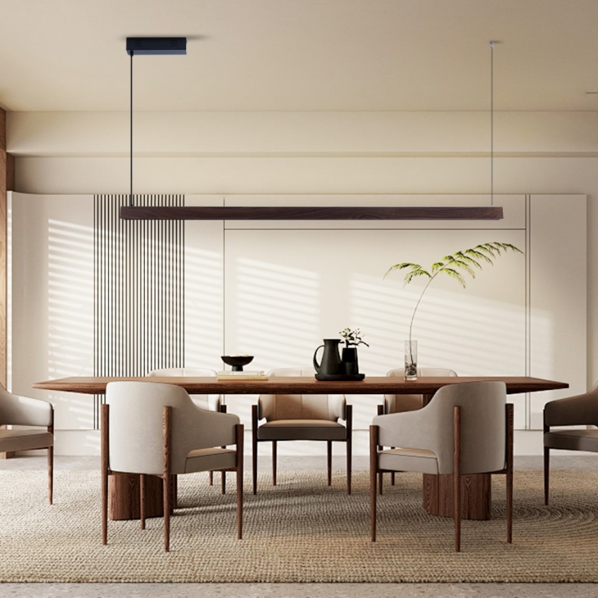 Immax NEO 07302L - LED Dimmelhető kábeles csillár MADEIRA LED/44W/230V Wi-Fi Tuya 202 cm dió + távirányító