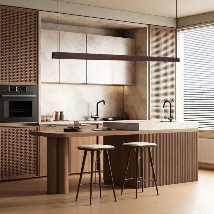 Immax NEO 07302L - LED Dimmelhető kábeles csillár MADEIRA LED/44W/230V Wi-Fi Tuya 202 cm dió + távirányító