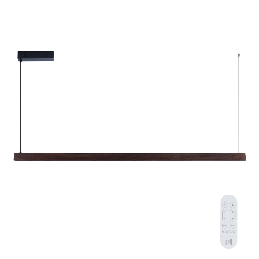 Immax NEO 07302L - LED Dimmelhető kábeles csillár MADEIRA LED/44W/230V Wi-Fi Tuya 202 cm dió + távirányító