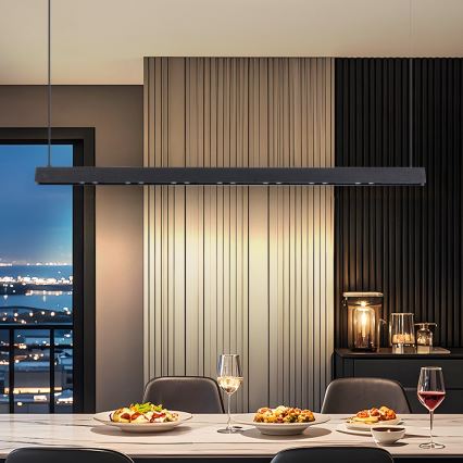 Immax NEO 07306L - MADEIRA LED fényerőszabályozható kábelcsillár LED/26W/230V Wi-Fi Tuya 122 cm fekete + távirányító