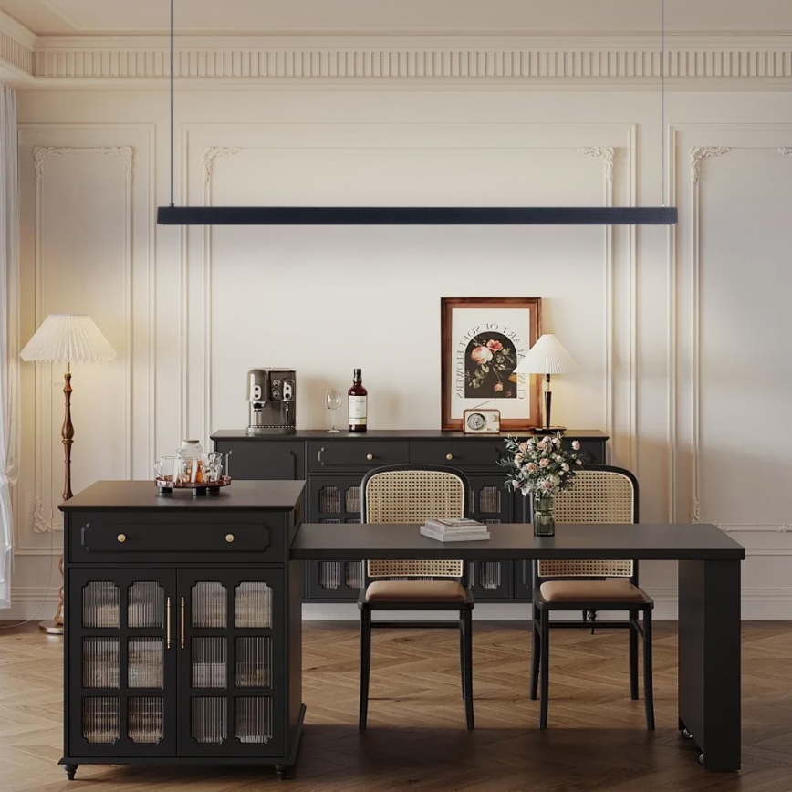 Immax NEO 07307L - LED fényerőszabályozható kábelre függesztett csillár MADEIRA LED/33W/230V Wi-Fi Tuya 152 cm fekete + távirányító