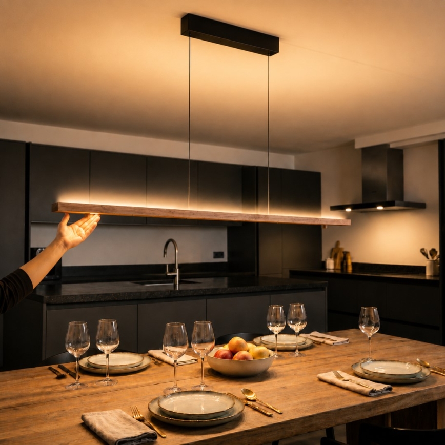 Immax NEO 07309L - dimmelhető LED kábeles csillár érzékelővel MADEIRA LED/37W/230V 157 cm diószínű