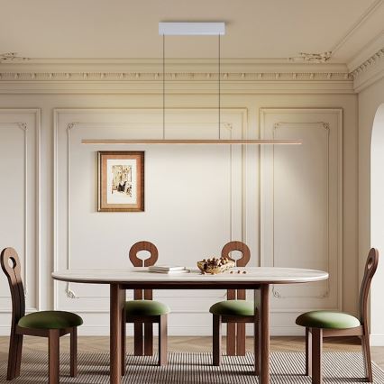 Immax NEO 07310L - Dimmelhető LED csillár kábelen érzékelővel MADEIRA LED/37W/230V 157 cm kőris