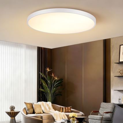 Immax NEO 07316L - Dimmelhető mennyezeti LED lámpa SEMPLICI LED/128W/230V Ø 100 cm Wi-Fi Tuya fehér + távirányító