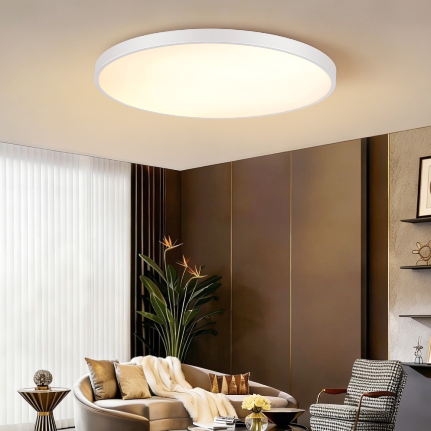 Immax NEO 07316L - Dimmelhető mennyezeti LED lámpa SEMPLICI LED/128W/230V Ø 100 cm Wi-Fi Tuya fehér + távirányító