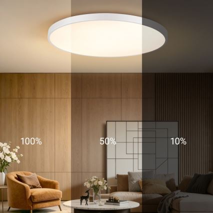 Immax NEO 07316L - Dimmelhető mennyezeti LED lámpa SEMPLICI LED/128W/230V Ø 100 cm Wi-Fi Tuya fehér + távirányító