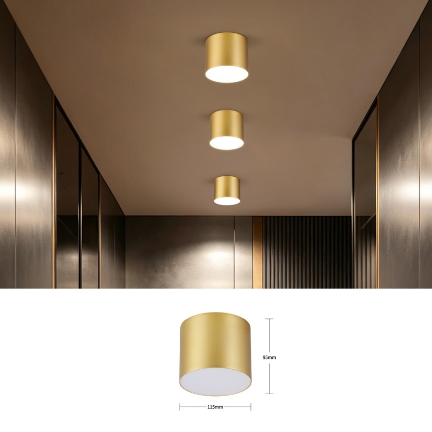 Immax NEO 07317L - RONDATE fényerőszabályozható LED mennyezeti lámpa LED/18W/230V, átm. 11,5 cm, Wi-Fi Tuya, arany
