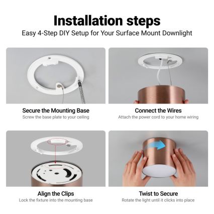 Immax NEO 07319L - LED fényerőszabályozható mennyezeti lámpatest RONDATE LED/18W/230V átm. 11,5 cm Wi-Fi Tuya rózsaarany