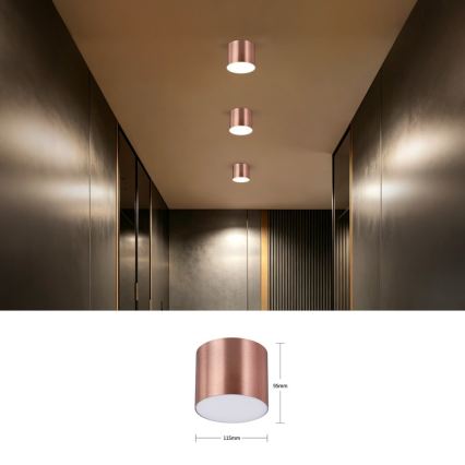 Immax NEO 07319L - LED fényerőszabályozható mennyezeti lámpatest RONDATE LED/18W/230V átm. 11,5 cm Wi-Fi Tuya rózsaarany