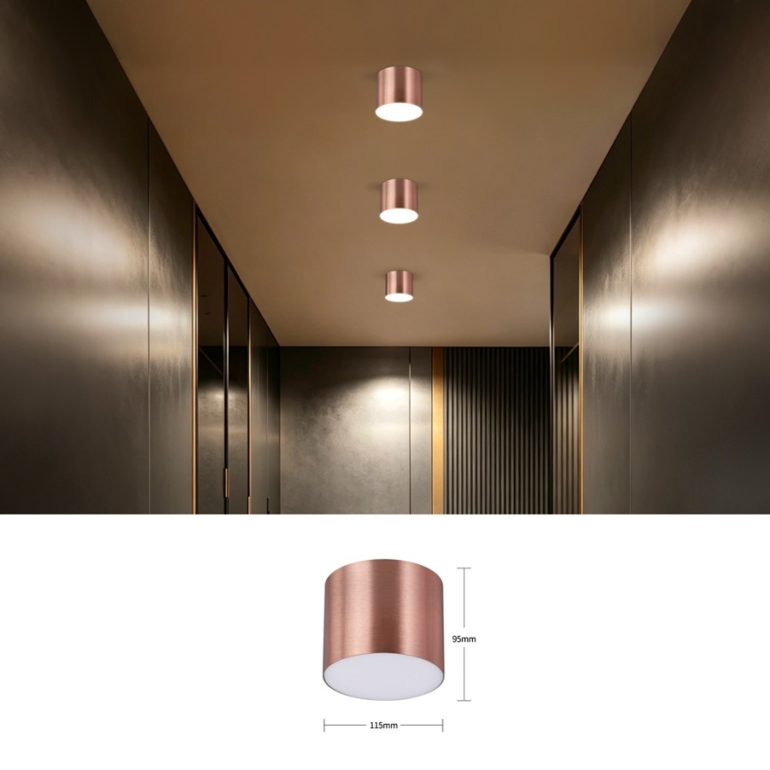 Immax NEO 07319L - LED fényerőszabályozható mennyezeti lámpatest RONDATE LED/18W/230V átm. 11,5 cm Wi-Fi Tuya rózsaarany