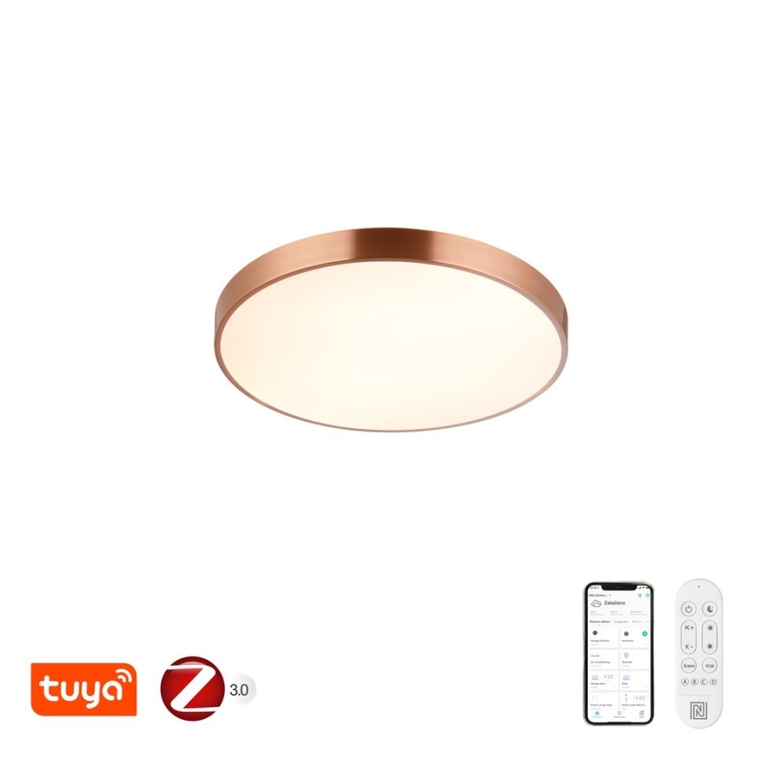Immax NEO 07321L - LED dimmelhető mennyezeti lámpa NEO LITE SEMPLICI LED/36W/230V átm. 40 cm Tuya rózsa arany + távirányító