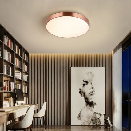Immax NEO 07321L - LED dimmelhető mennyezeti lámpa NEO LITE SEMPLICI LED/36W/230V átm. 40 cm Tuya rózsa arany + távirányító