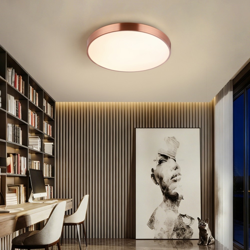 Immax NEO 07321L - LED dimmelhető mennyezeti lámpa NEO LITE SEMPLICI LED/36W/230V átm. 40 cm Tuya rózsa arany + távirányító