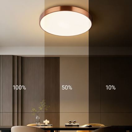 Immax NEO 07321L - LED dimmelhető mennyezeti lámpa NEO LITE SEMPLICI LED/36W/230V átm. 40 cm Tuya rózsa arany + távirányító