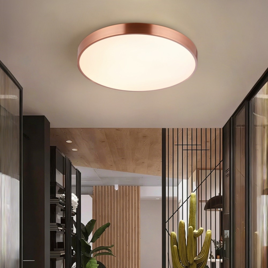 Immax NEO 07322L - Fényerőszabályozható mennyezeti lámpa NEO LITE SEMPLICI LED/60W/230V, átm. 60 cm Tuya rózsaarany + távirányító