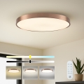 Immax NEO 07323L - LED dimmelhető mennyezeti lámpa SEMPLICI LED/96W/230V átm. 80 cm Wi-Fi Tuya rózsaarany + távirányító