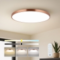 Immax NEO 07324L - SEMPLICI LED dimmelhető mennyezeti lámpatest LED/128W/230V, átmérő 100 cm, Wi‑Fi Tuya, arany + távirányító