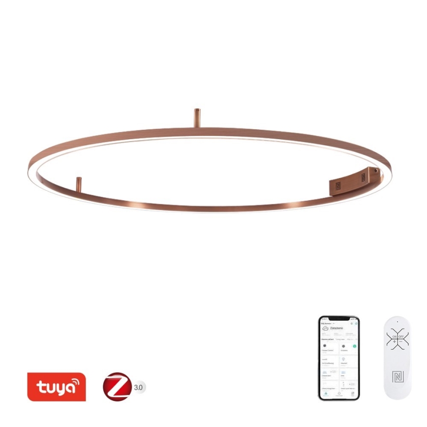 Immax NEO 07325-120C - LED Dimmelhető mennyezeti lámpa FINO LED/72W/230V 120 cm Tuya rózsaarany + távirányító