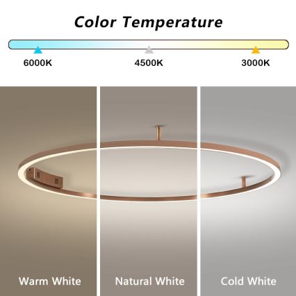Immax NEO 07325-120C - LED Dimmelhető mennyezeti lámpa FINO LED/72W/230V 120 cm Tuya rózsaarany + távirányító