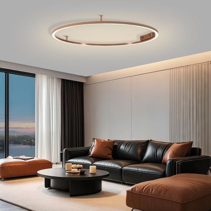Immax NEO 07325-120C - LED Dimmelhető mennyezeti lámpa FINO LED/72W/230V 120 cm Tuya rózsaarany + távirányító