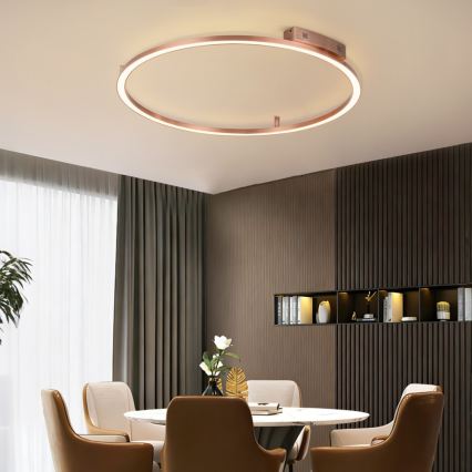 Immax NEO 07325-120C - LED Dimmelhető mennyezeti lámpa FINO LED/72W/230V 120 cm Tuya rózsaarany + távirányító
