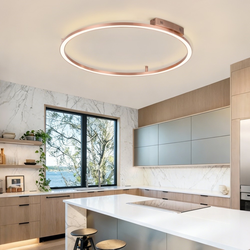 Immax NEO 07325-120C - LED Dimmelhető mennyezeti lámpa FINO LED/72W/230V 120 cm Tuya rózsaarany + távirányító