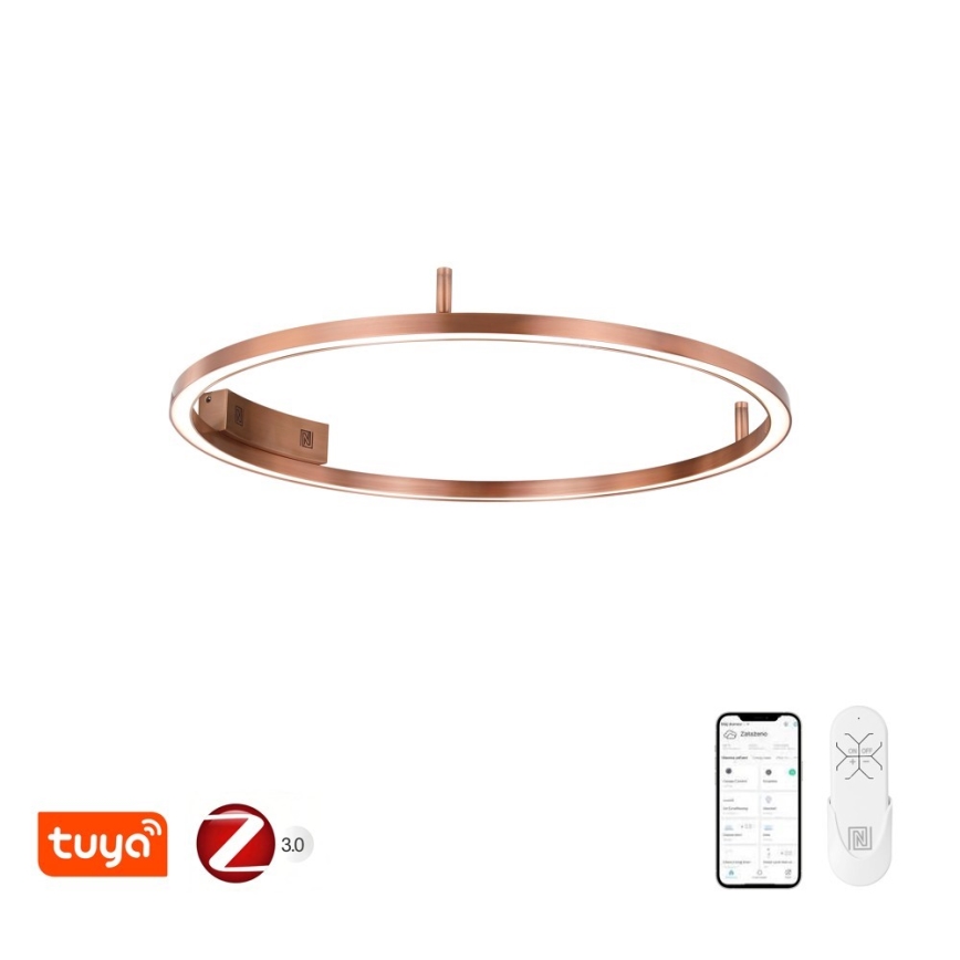 Immax NEO 07326-80C - FINO LED dimmelhető mennyezeti lámpa LED/55W/230V 80 cm Tuya rózsaarany + távirányító