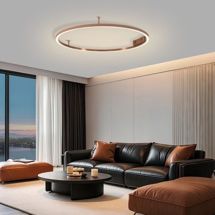 Immax NEO 07326-80C - FINO LED dimmelhető mennyezeti lámpa LED/55W/230V 80 cm Tuya rózsaarany + távirányító