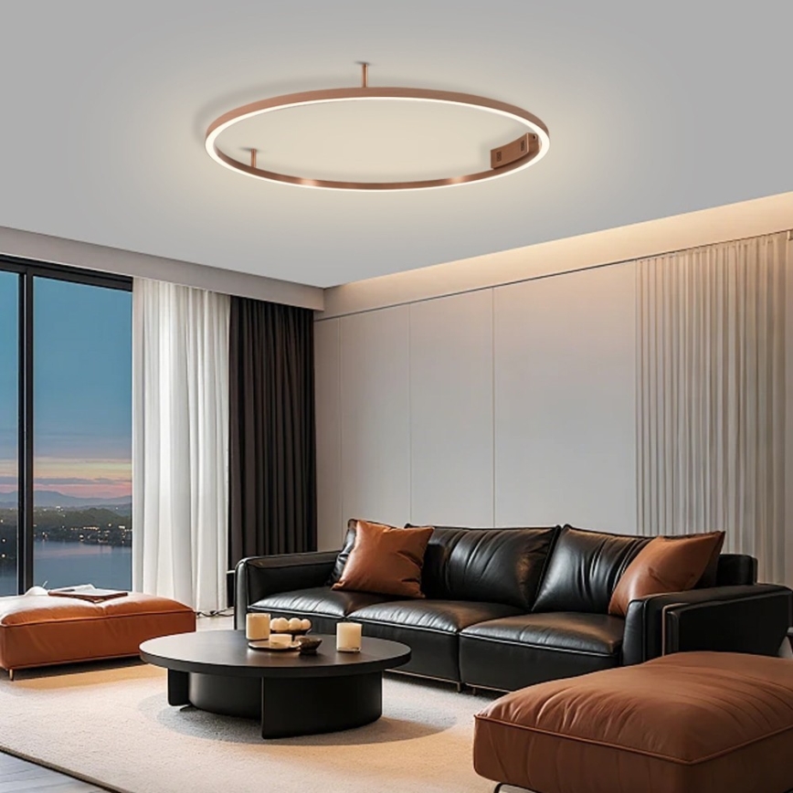 Immax NEO 07326-80C - FINO LED dimmelhető mennyezeti lámpa LED/55W/230V 80 cm Tuya rózsaarany + távirányító
