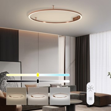 Immax NEO 07326-80C - LED fényerőszabályozható mennyezeti lámpa FINO LED/55W/230V 80 cm Tuya rózsaarany + távirányító