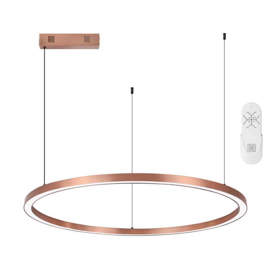 Immax NEO 07327L - LED-dimmelhető, kábellel függesztett FINO csillár LED/55W/230V 80 cm Tuya rózsaarany + távirányító