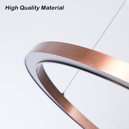 Immax NEO 07327L - LED-dimmelhető, kábellel függesztett FINO csillár LED/55W/230V 80 cm Tuya rózsaarany + távirányító