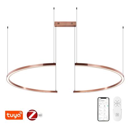Immax NEO 07328L - LED fényerőszabályozható kábeles csillár FINO LED/72W/230V 120 cm Tuya rózsaarany + távirányítóval