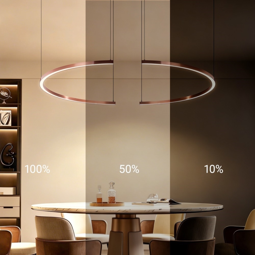Immax NEO 07328L - LED fényerőszabályozható kábeles csillár FINO LED/72W/230V 120 cm Tuya rózsaarany + távirányítóval