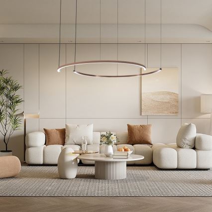 Immax NEO 07328L - LED fényerőszabályozható kábeles csillár FINO LED/72W/230V 120 cm Tuya rózsaarany + távirányítóval
