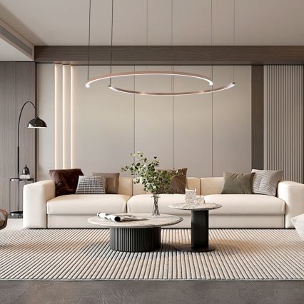 Immax NEO 07328L - LED fényerőszabályozható kábeles csillár FINO LED/72W/230V 120 cm Tuya rózsaarany + távirányítóval