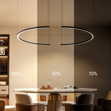 Immax NEO 07329L - FINO kábeles, dimmelhető LED csillár LED/72W/230V 120 cm Tuya fekete + távirányító