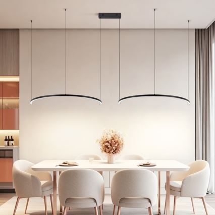 Immax NEO 07329L - FINO kábeles, dimmelhető LED csillár LED/72W/230V 120 cm Tuya fekete + távirányító