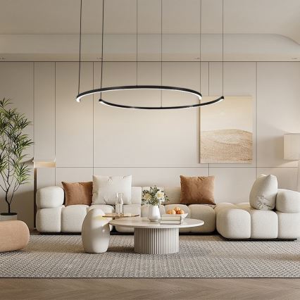 Immax NEO 07329L - FINO kábeles, dimmelhető LED csillár LED/72W/230V 120 cm Tuya fekete + távirányító