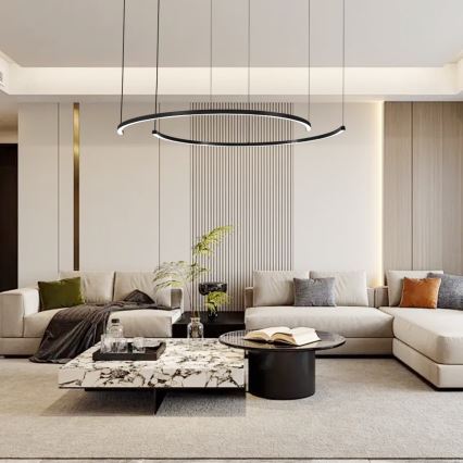 Immax NEO 07329L - FINO kábeles, dimmelhető LED csillár LED/72W/230V 120 cm Tuya fekete + távirányító