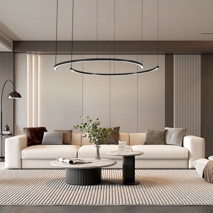 Immax NEO 07329L - FINO kábeles, dimmelhető LED csillár LED/72W/230V 120 cm Tuya fekete + távirányító